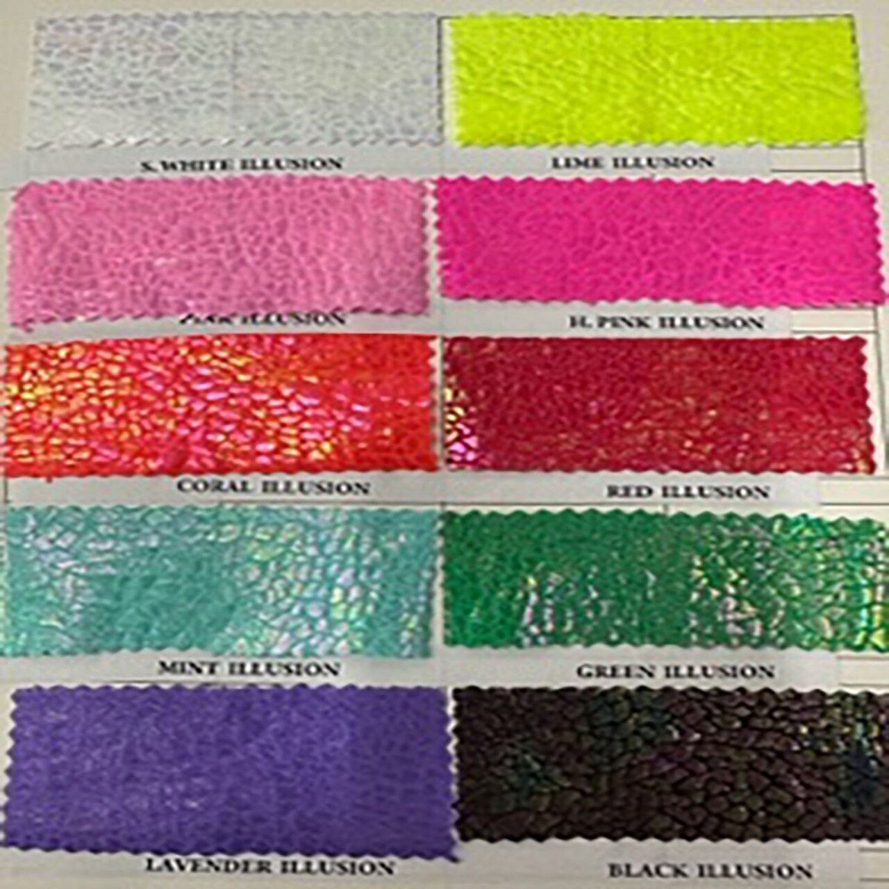 1 Yard Nylon Spandex Hologram & Illusion Foil Color Card Fabric for Costumes Dancewear Crafts Apparel Sewing